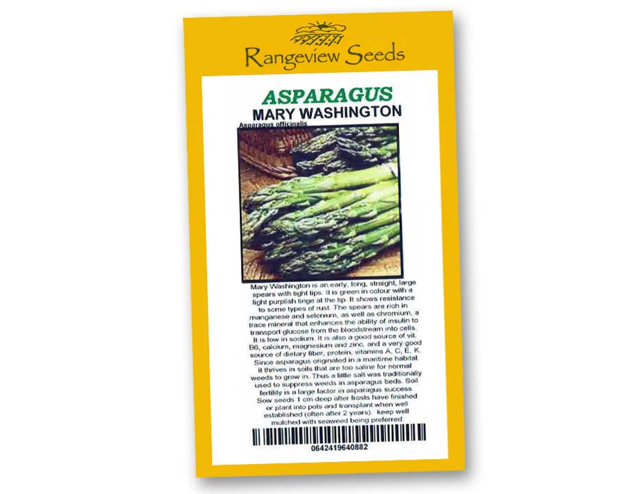 Asparagus Mary Washington - Rangeview Seeds