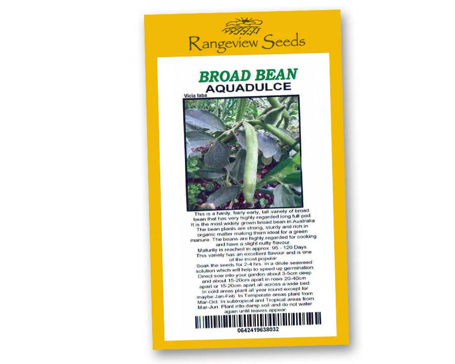 Broad Bean Aquadulce - Rangeview Seeds