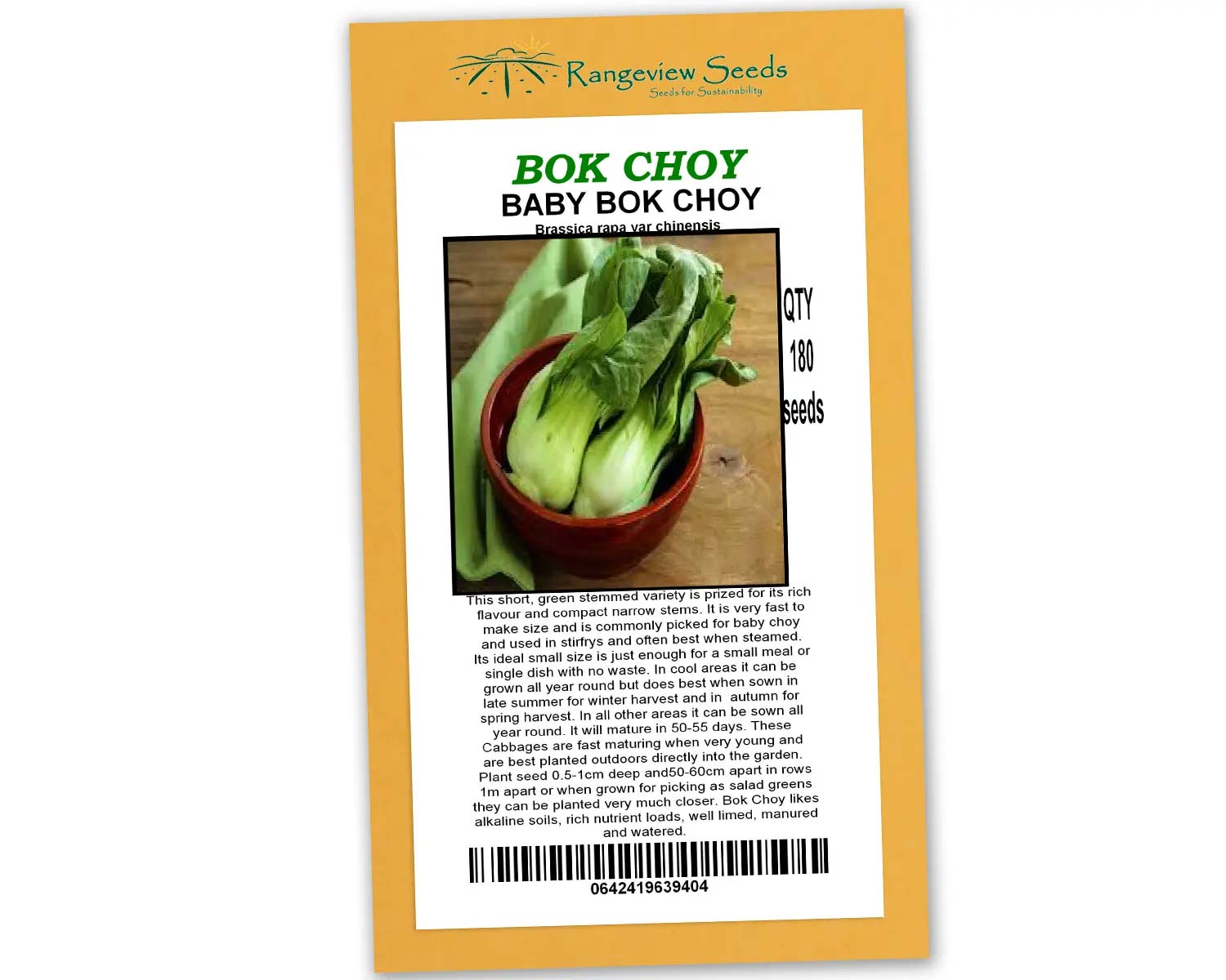 Bok Choy - Rangeview Seeds