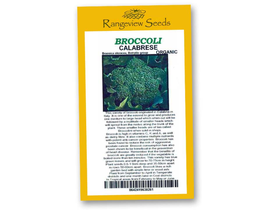 Broccoli Calabrese - Rangeview Seeds