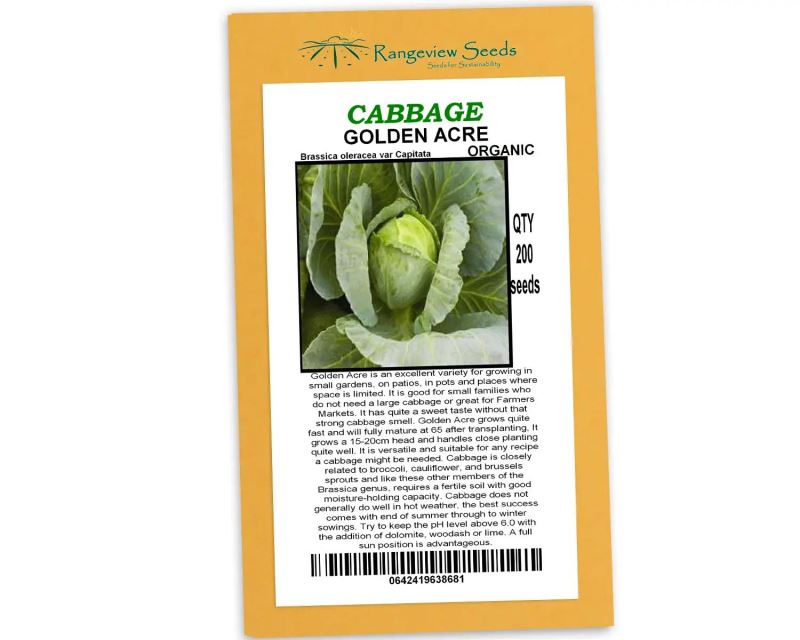 Cabbage Golden Acre - Rangeview Seeds
