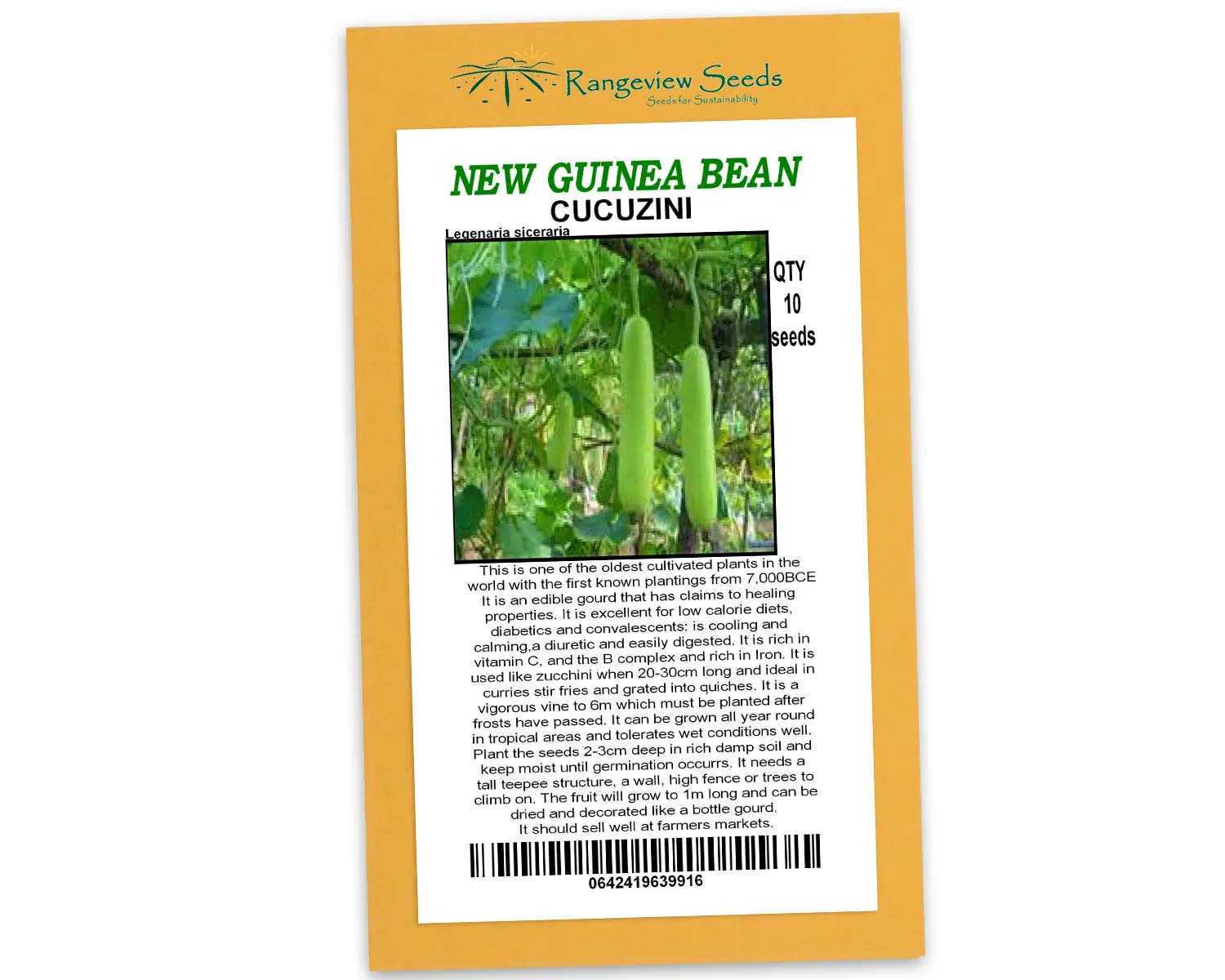 New Guinea Bean Cucuzini - Rangeview Seeds