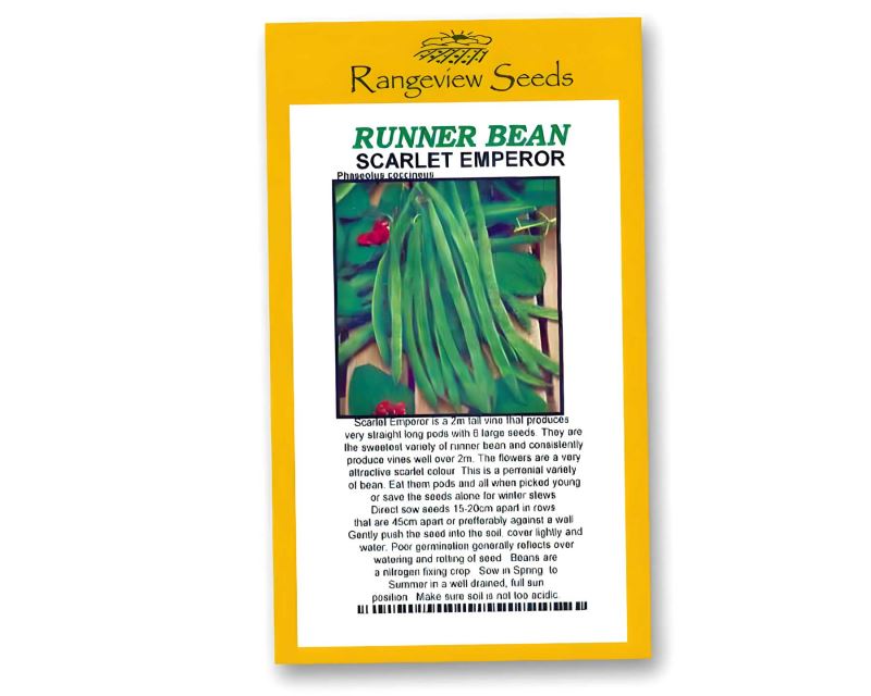 Runner Bean Scarlet Emperor - Rangeview Seeds