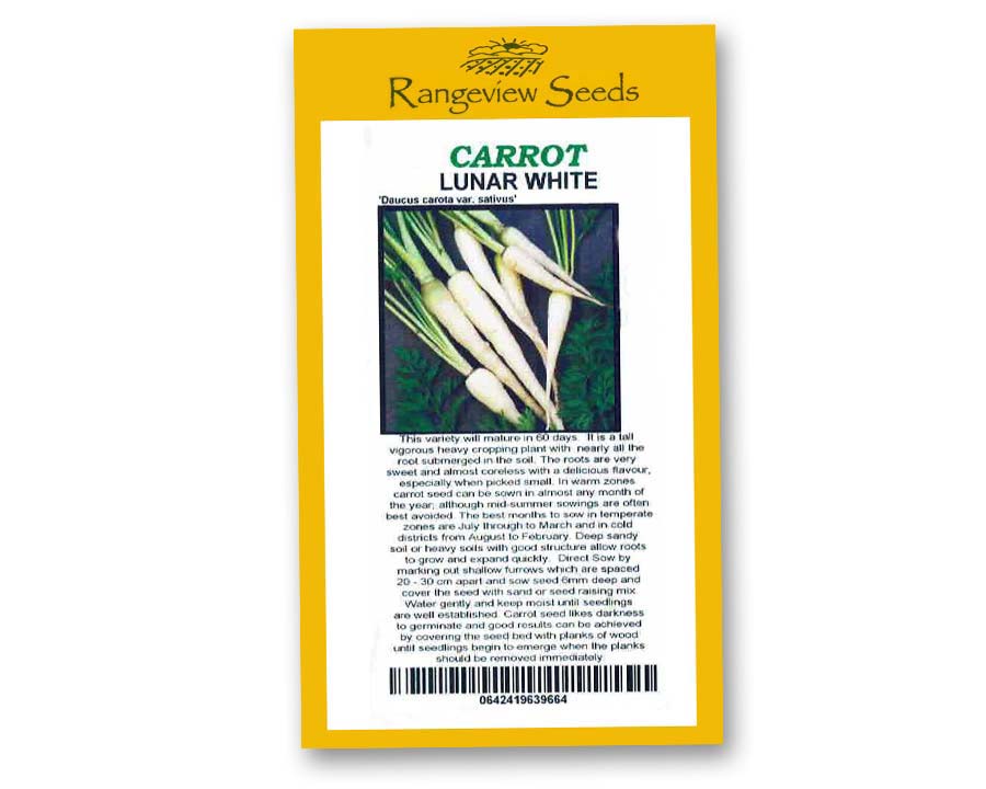Carrot Lunar White - Rangeview Seeds
