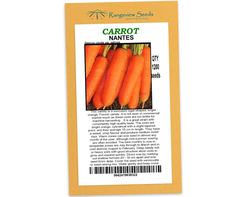 Carrot Nantes - Rangeview Seeds