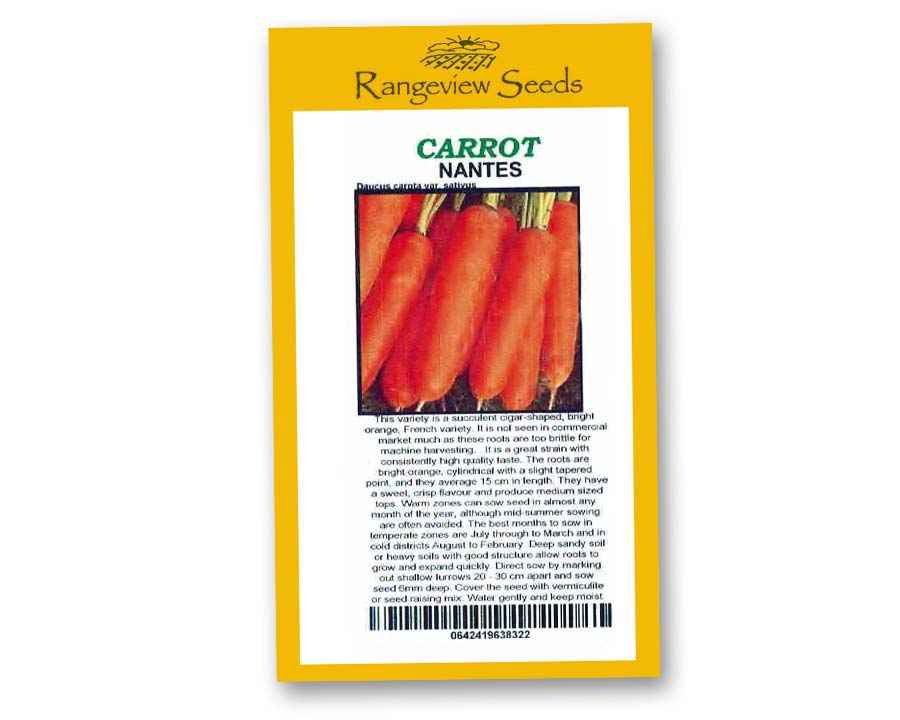 Carrot Nantes - Rangeview Seeds