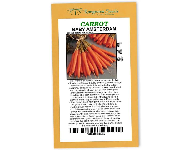 Carrot Baby Amsterdam - Rangeview Seeds