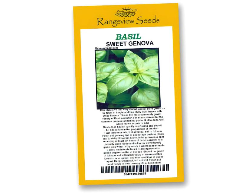 Basil Sweet Genova - Rangeview Seeds