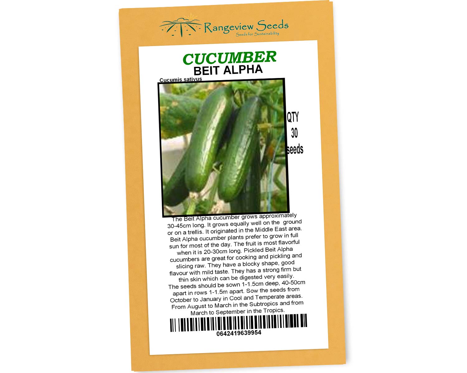 Cucumber Beit alpha - Rangeview Seeds