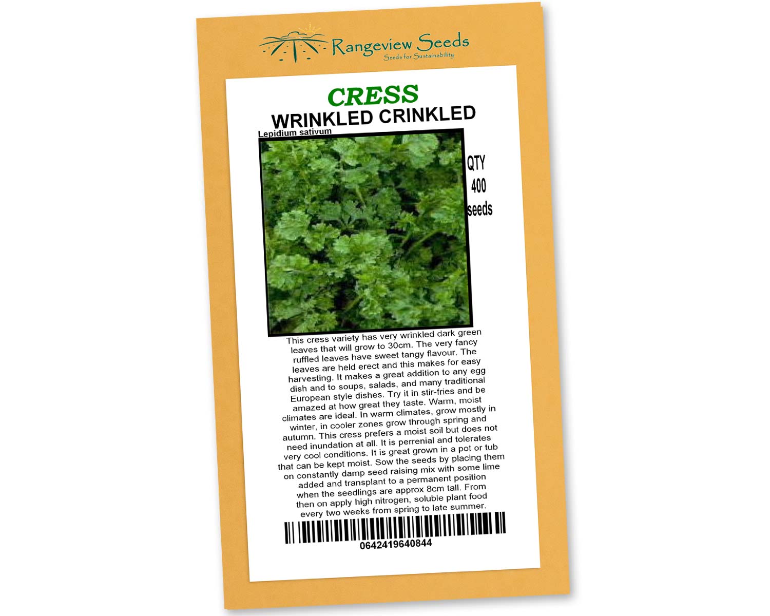 Cress Wrinkled Crinkled - Rangeview Seeds