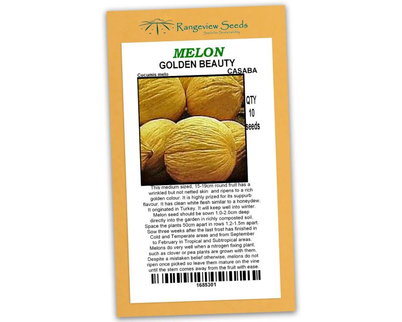 Melon Casaba Golden Beauty - Rangeview Seeds