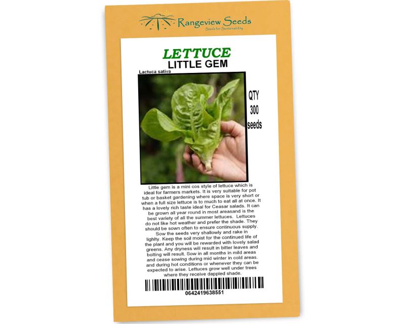 Lettuce Little Gem Mini Cos - Rangeview Seeds