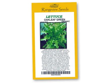 Lettuce Oakleaf Green Organic - Rangeview Seeds