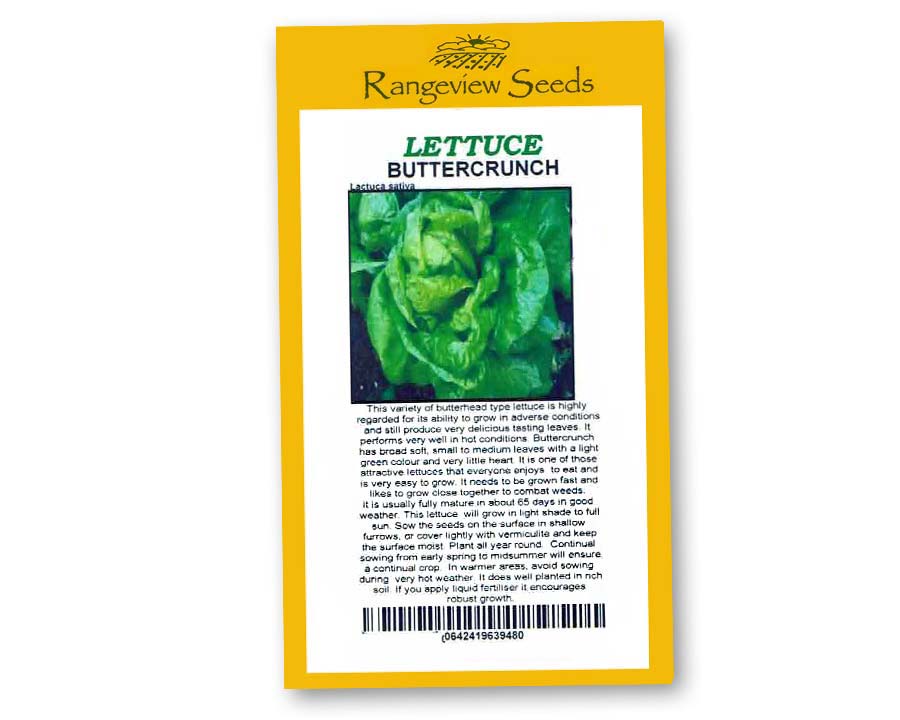Lettuce Buttercrunch - Rangeview Seeds