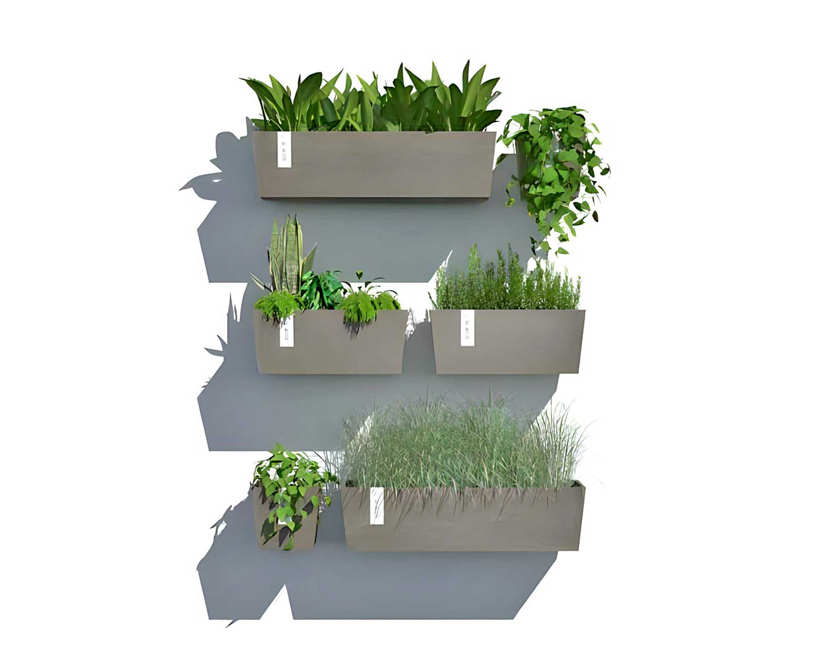 Combination of Sizes - Manhattan Wall-Mounted - EcoPots