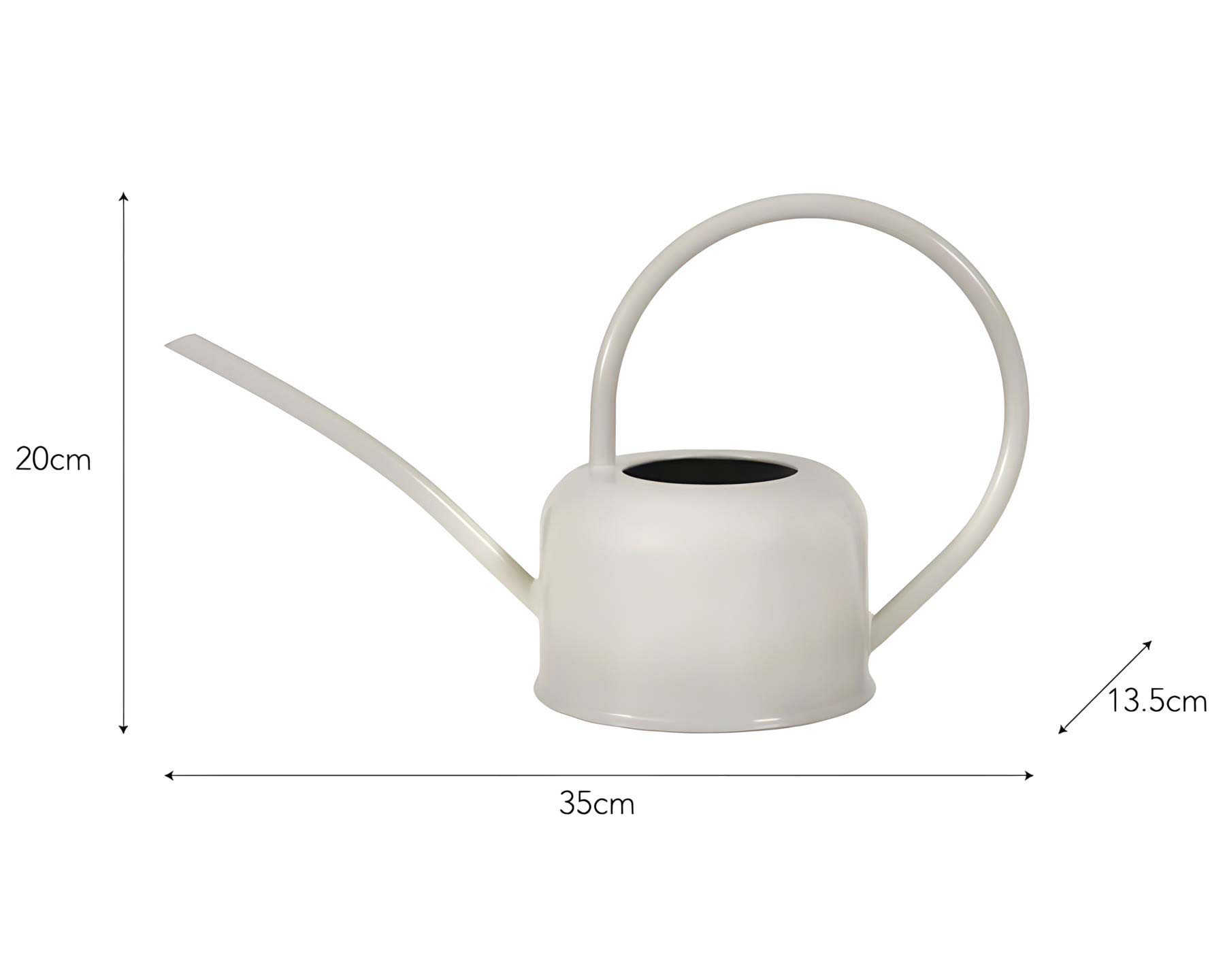 Indoor watering can 1.1 litre capacity - Chalk colour finish