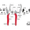 Exploded parts diagram for Felco 16 secateurs