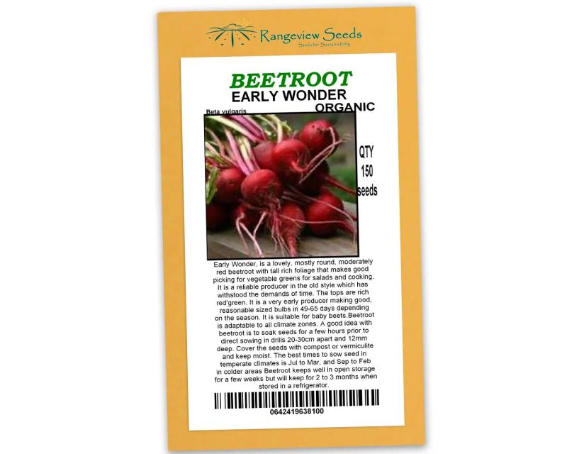 Beetroot Early Wonder - Rangeview Seeds