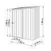 Dimensions of ABSCO Space Saver shed 15081SK