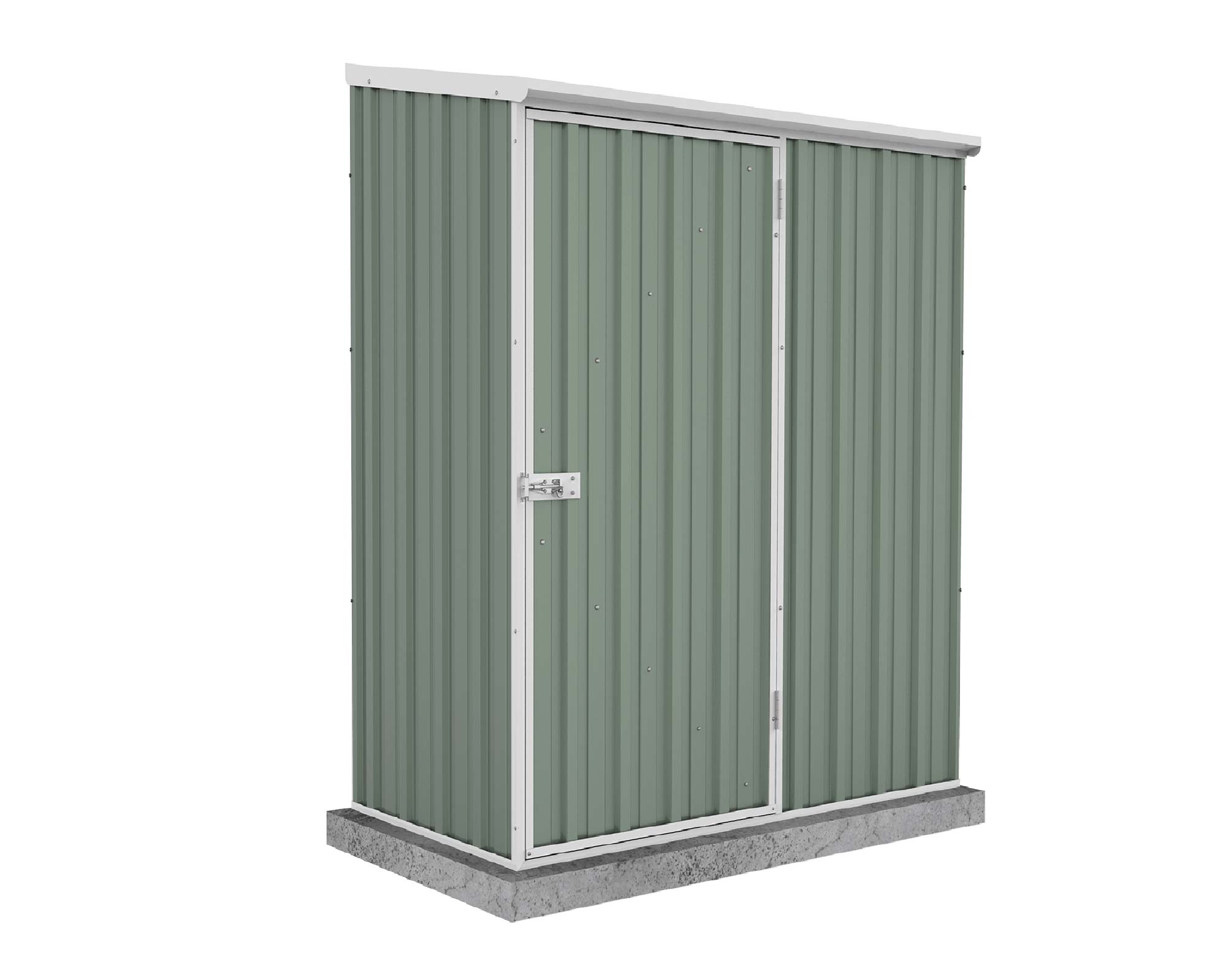 Space Saver Garden Shed Single Door 1.52 x 0.78 x 1.95m - ABSCO Pale Eucalypt