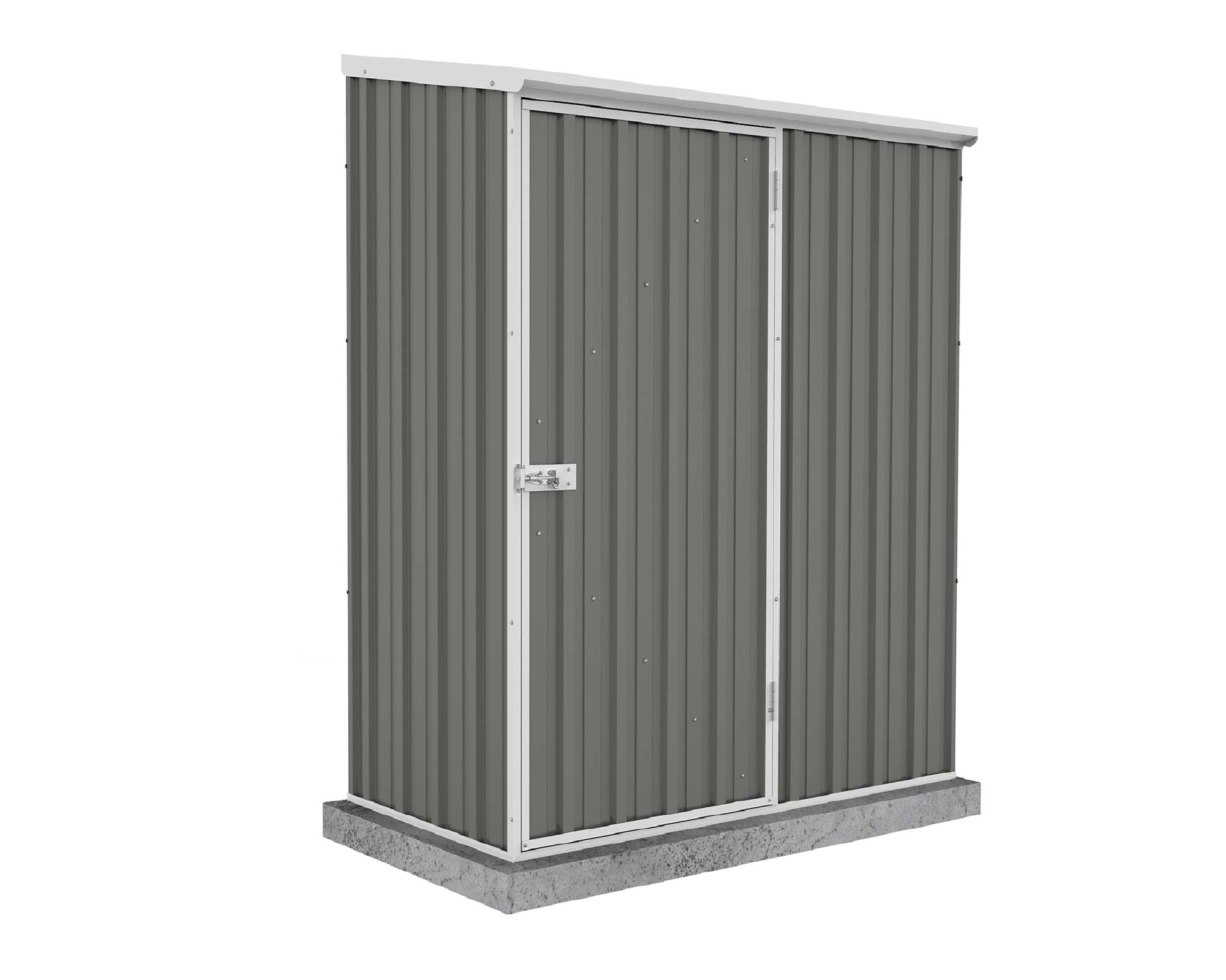 Space Saver Garden Shed Single Door 1.52 x 0.78 x 1.95m - ABSCO Woodland Grey