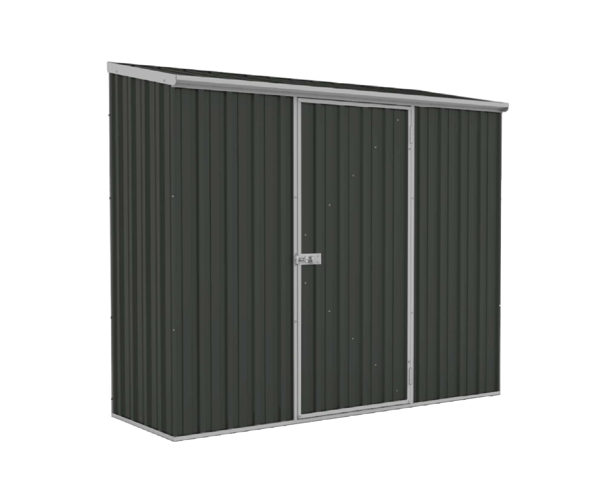 Space Saver Garden Shed Single Door - 2.26 x 0.78 x 1.95m - ABSCO - Monument