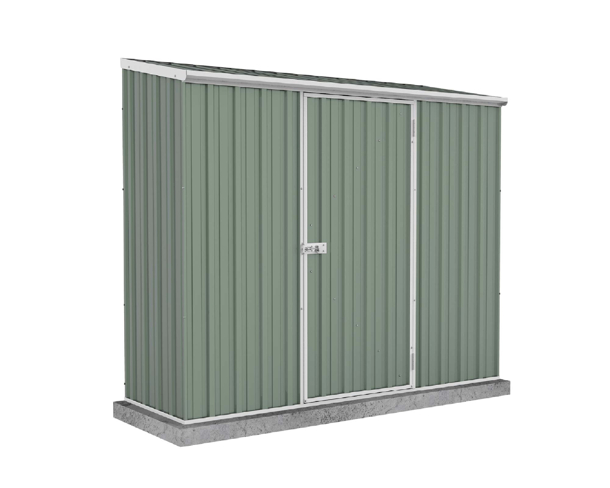 Space Saver Garden Shed Single Door - 2.26 x 0.78 x 1.95m - ABSCO in Pale Eucalypt
