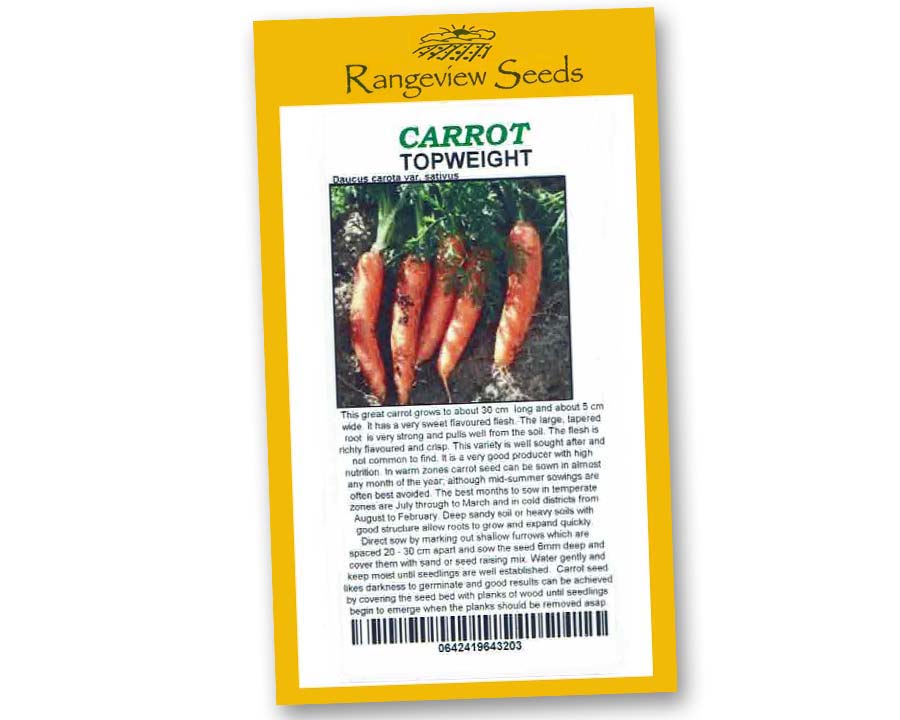 Carrot Topweight - Rangeview Seeds