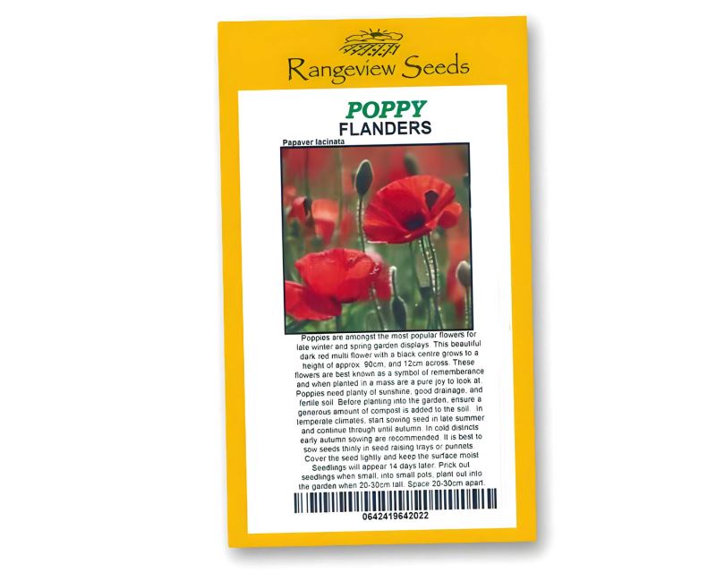 Poppy Flanders - Rangeview Seeds