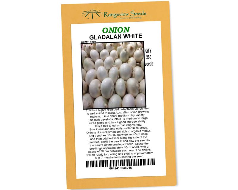 Onion Gladalan White - Rangeview Seeds
