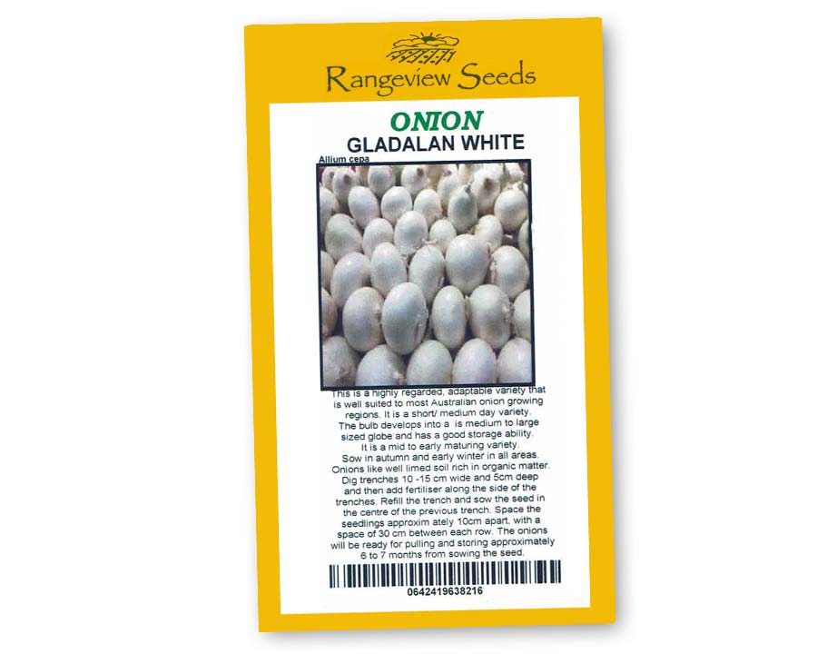 Onion Gladalan White - Rangeview Seeds