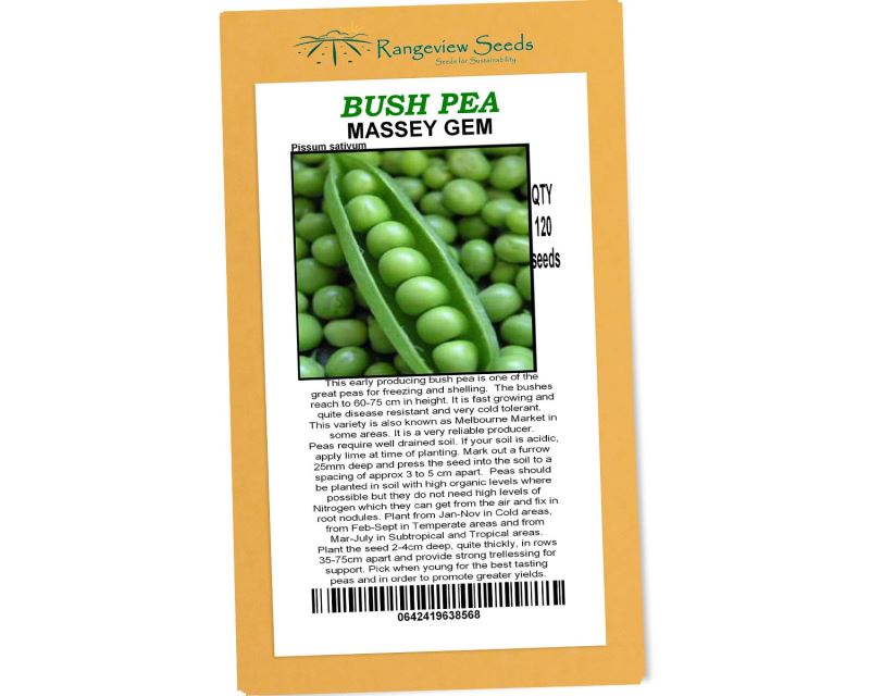 Peas (Bush Pea) Massey Gem - Rangeview Seeds