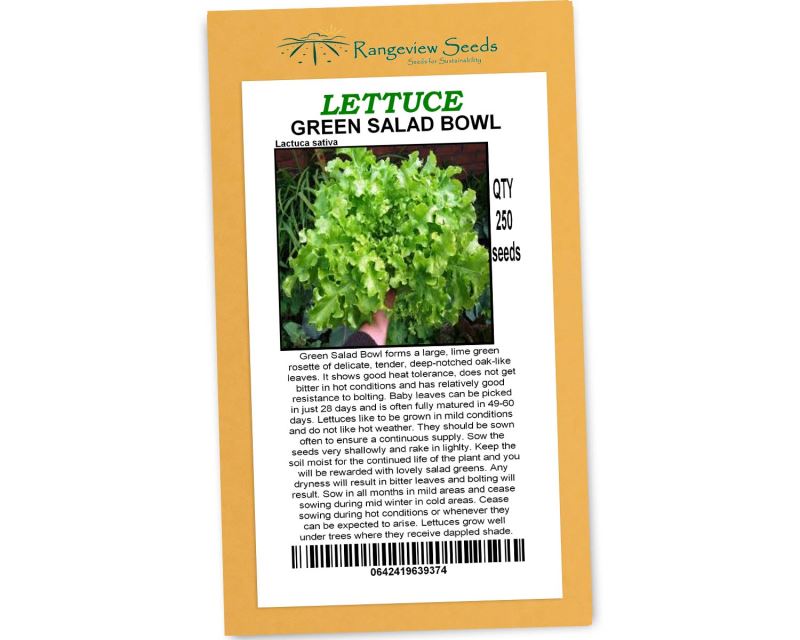 Lettuce Green Salad Bowl - Rangeview Seeds