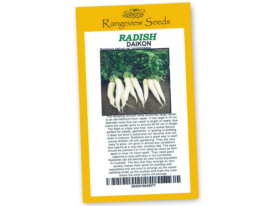 Radish Daikon - Rangeview Seeds