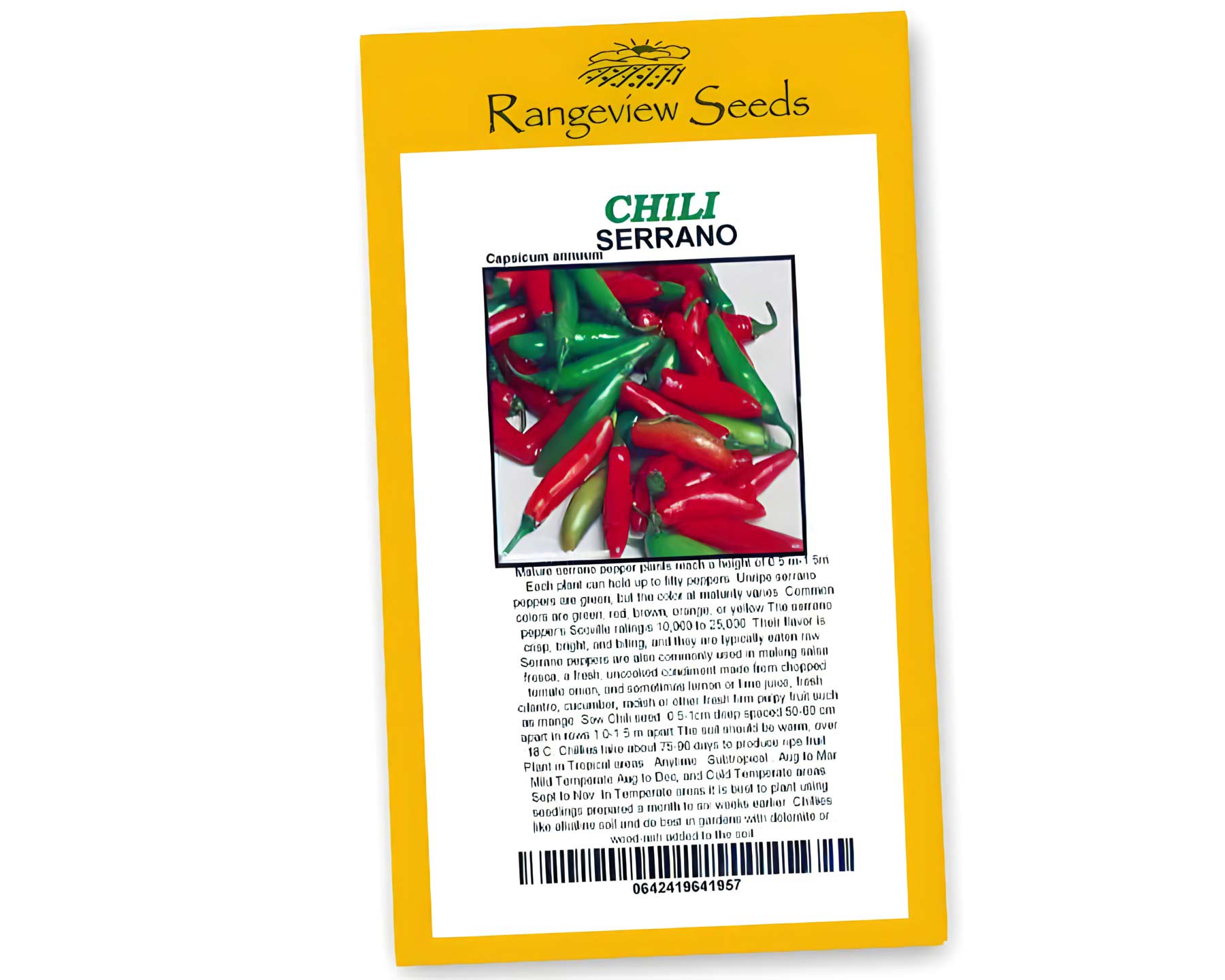 Chili Serrano - Rangeview Seeds