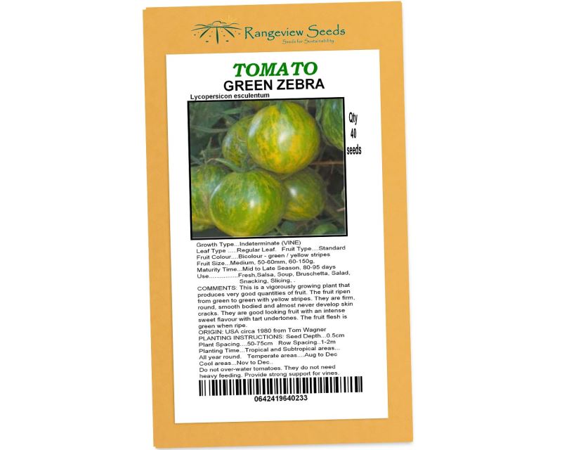 Tomato Green Zebra - Rangeview Seeds