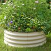 Circular Garden Bed - Birdies (0.4m high) - in Merino colour