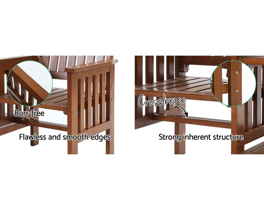 Features - 2 Seater Garden Armchairs and Table Set