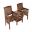 2 Seater Garden Armchairs and Table Set