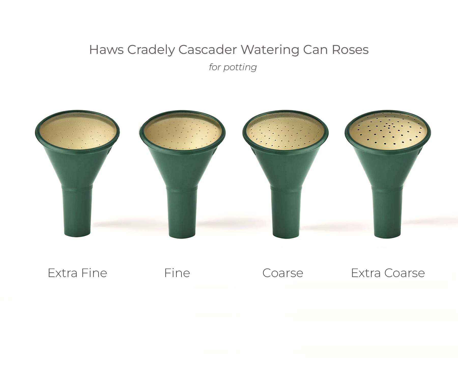 Brass Roses for the Cradley Cascader watering can by Haws of UK.  Suited best for watering pots.