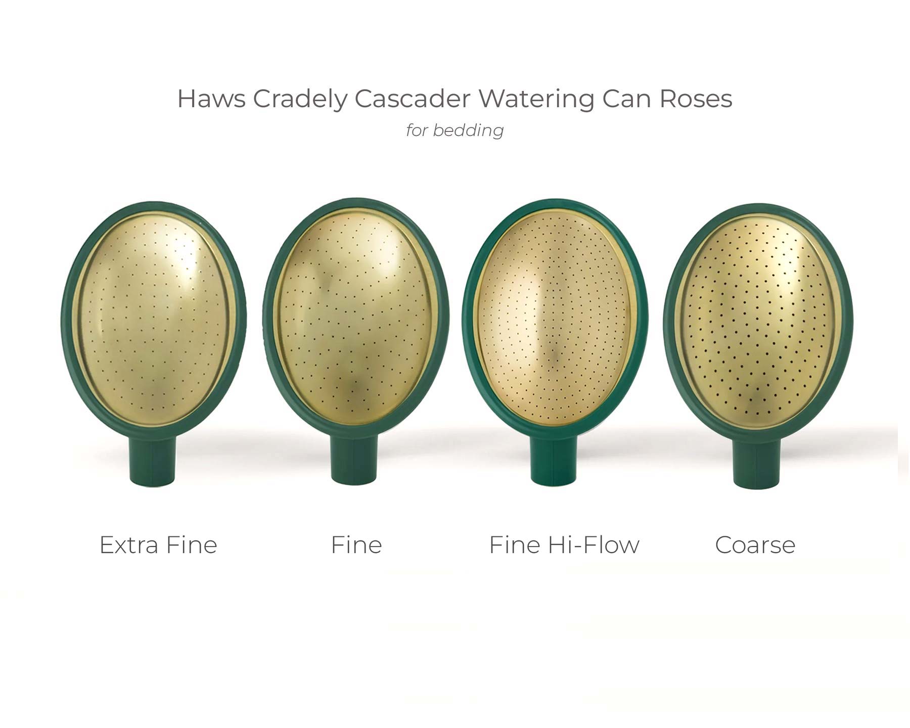 Brass Roses for the Cradley Cascader watering can by Haws of UK.  Suited best for bedding watering.