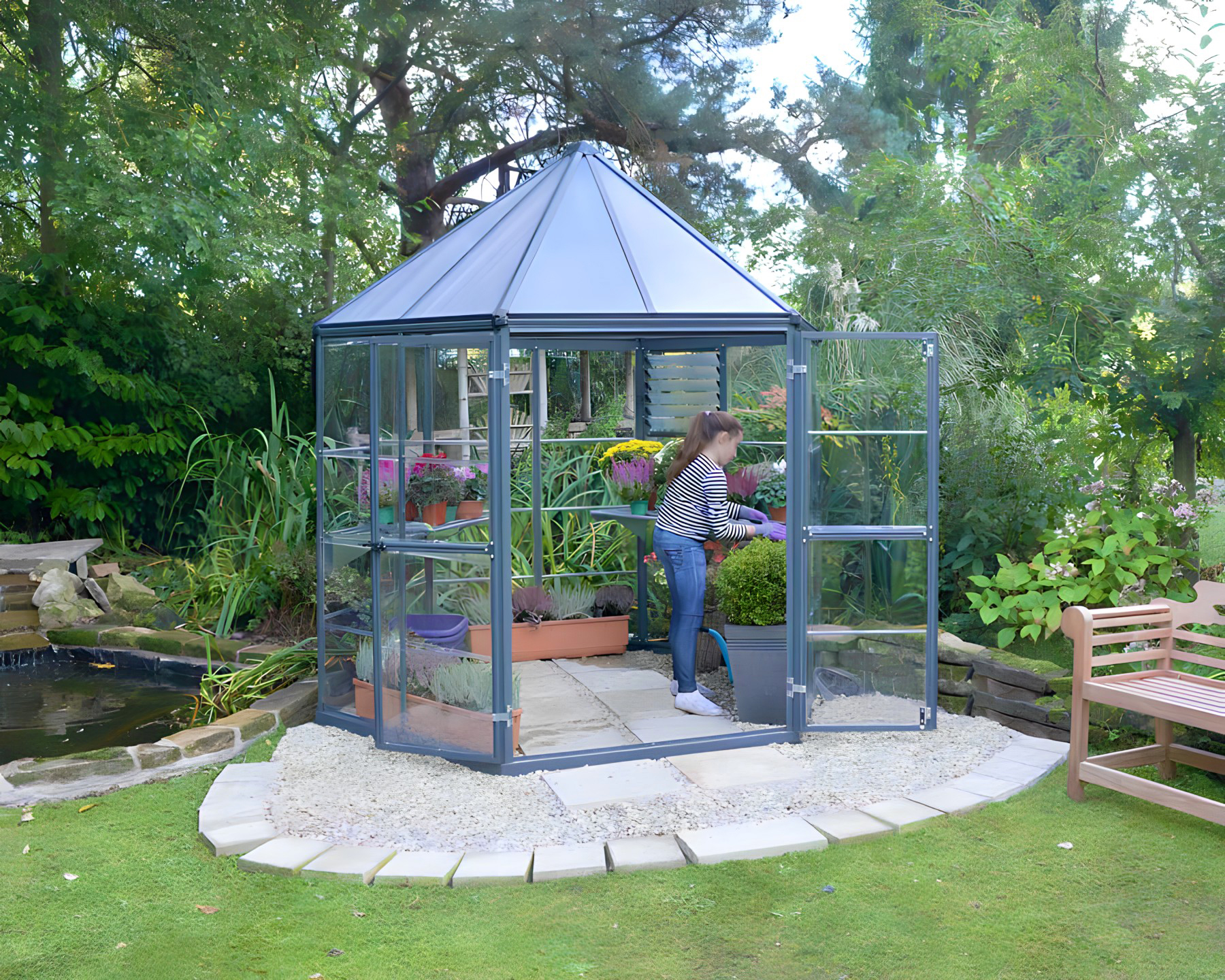 Oasis Hex 8' Greenhouse