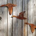 Flying Ducks - decorative garden art