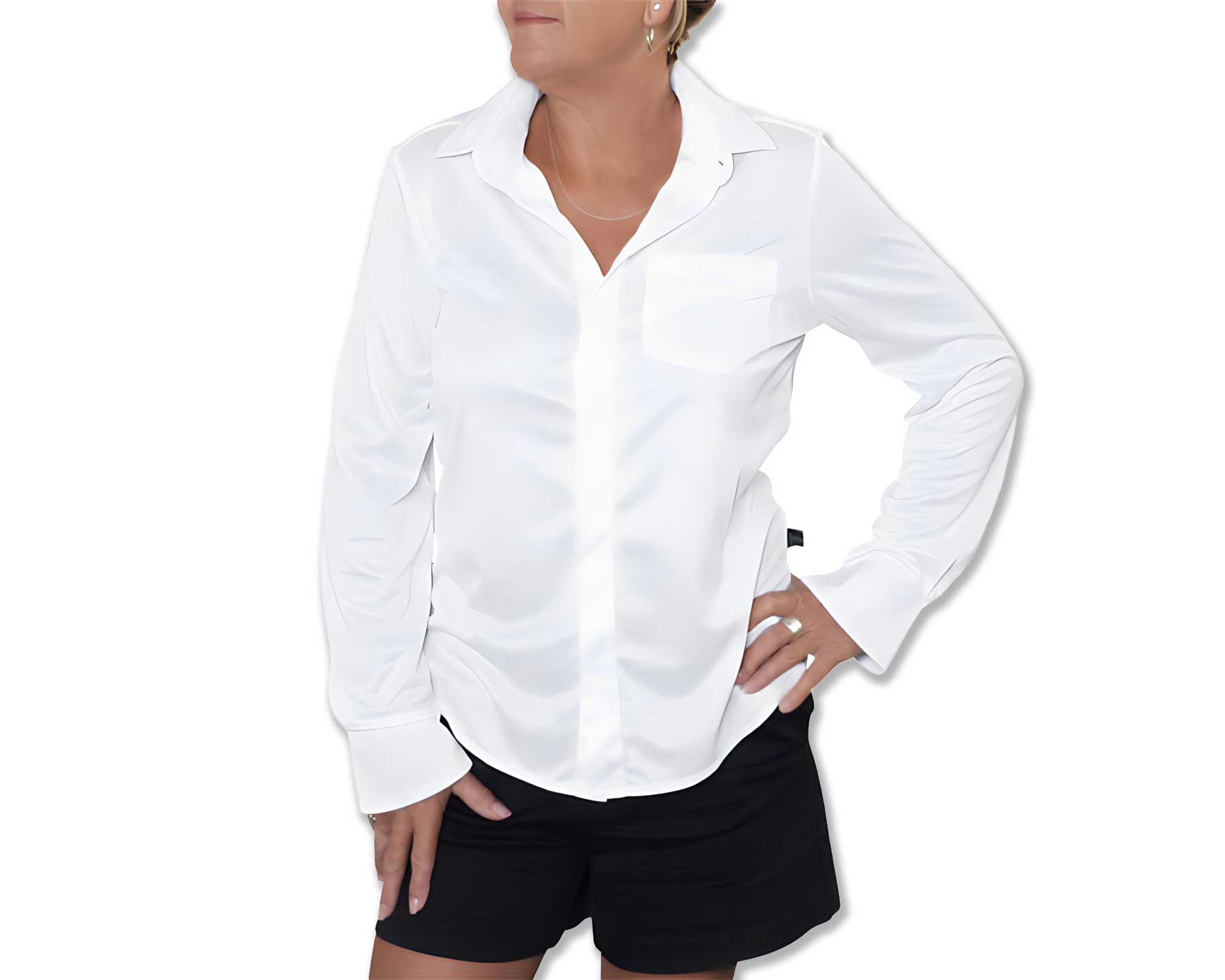 Ladies Outdoor Sun Protection Shirt - White