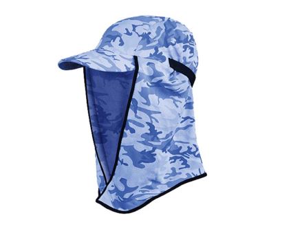 Flippa Hat Kids Camo Blue - Sun Protection