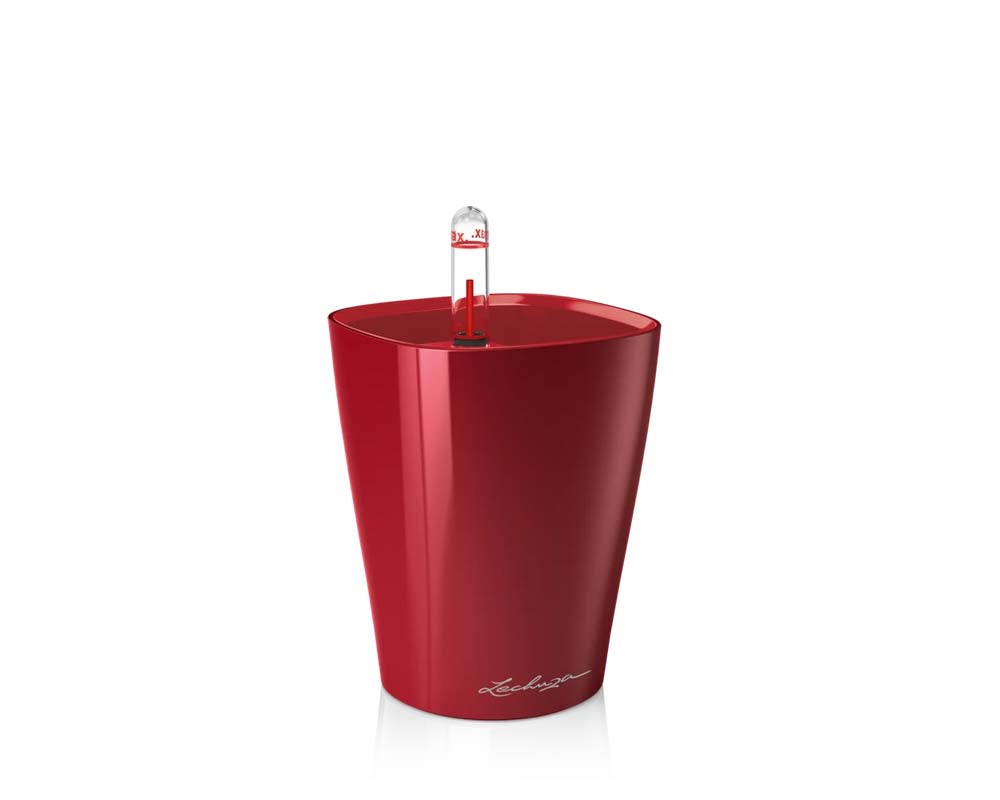 High Gloss Scarlett Red - Mini Deltini - Self-Watering Pot - Lechuza