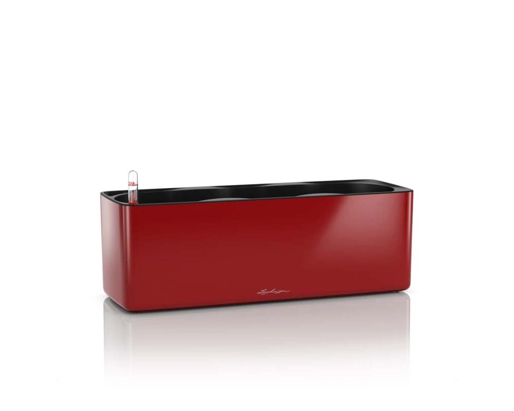 High Gloss Scarlett Red - Glossy Cube Triple - Self-Watering Pot - Lechuza