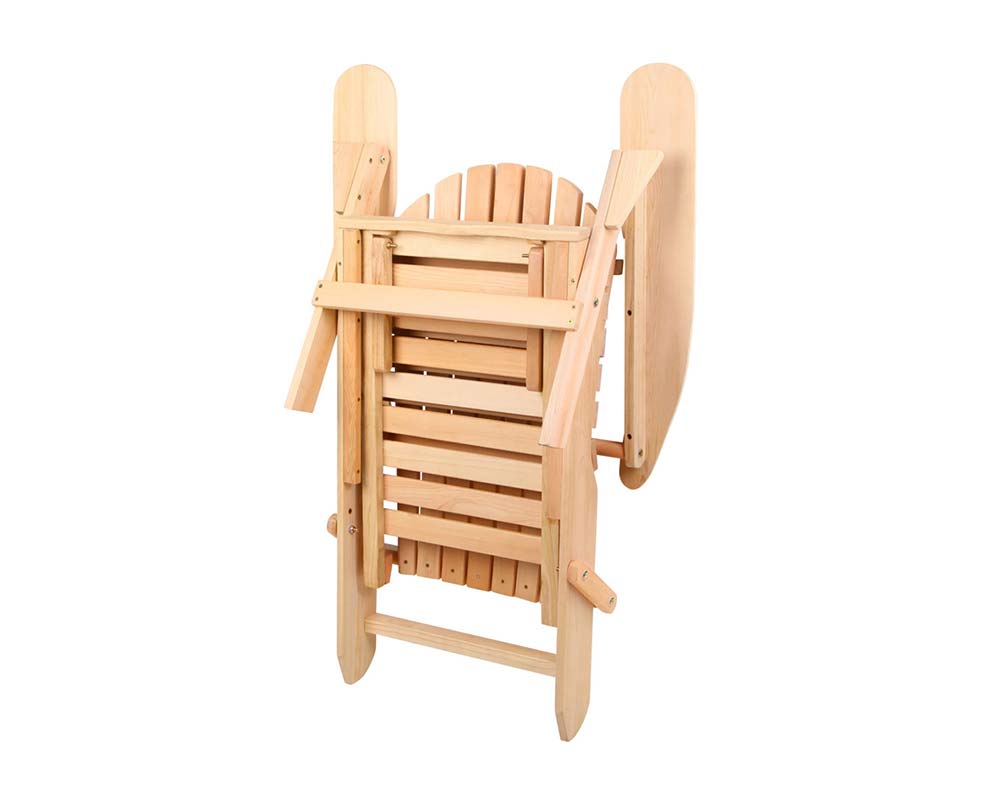 Folds Away - Natural Wood Colour - Adirondack Chair and Ottoman