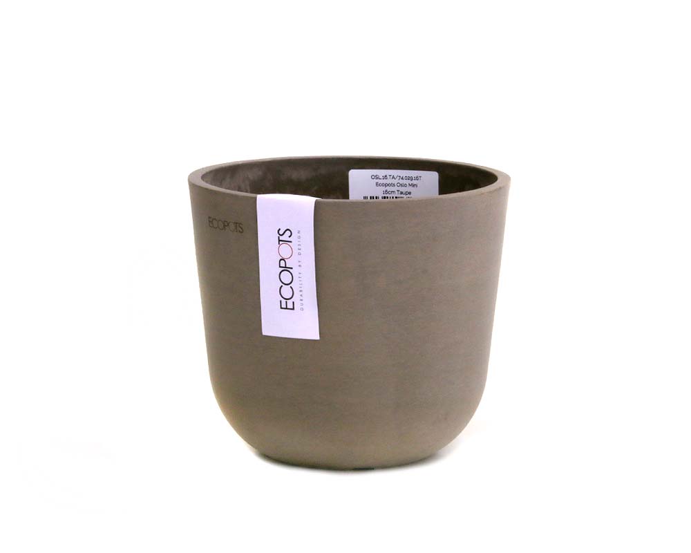 Oslo Mini 16 in Taupe, by EcoPots of Belgium