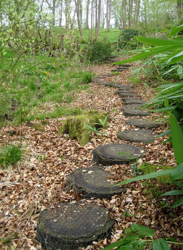 Stepping stone path - spring in Ramster Gardens